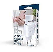GEMBIRD 2-port universal USB charger A+C 2.4 A white_1