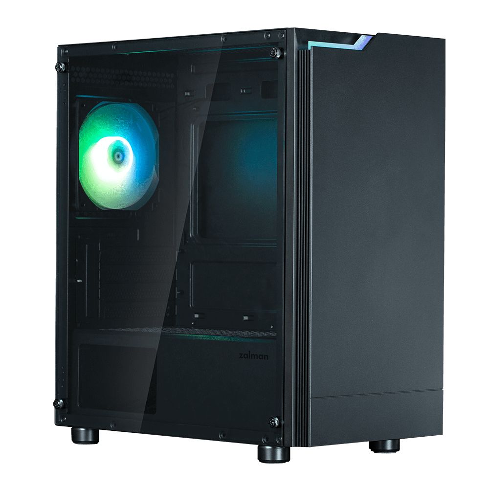 CARCASA Zalman  T4 Plus , mini tower, gaming, fara sursa, suporta 7xfan, 1xfan inclus, PSU shroud, USB 3.1 gen1 x 2, USB 2.0 x 1, audio+mic, 4 sloturi expansiune, negru,  T4 PLUS Black  (timbru verde 0.08lei)