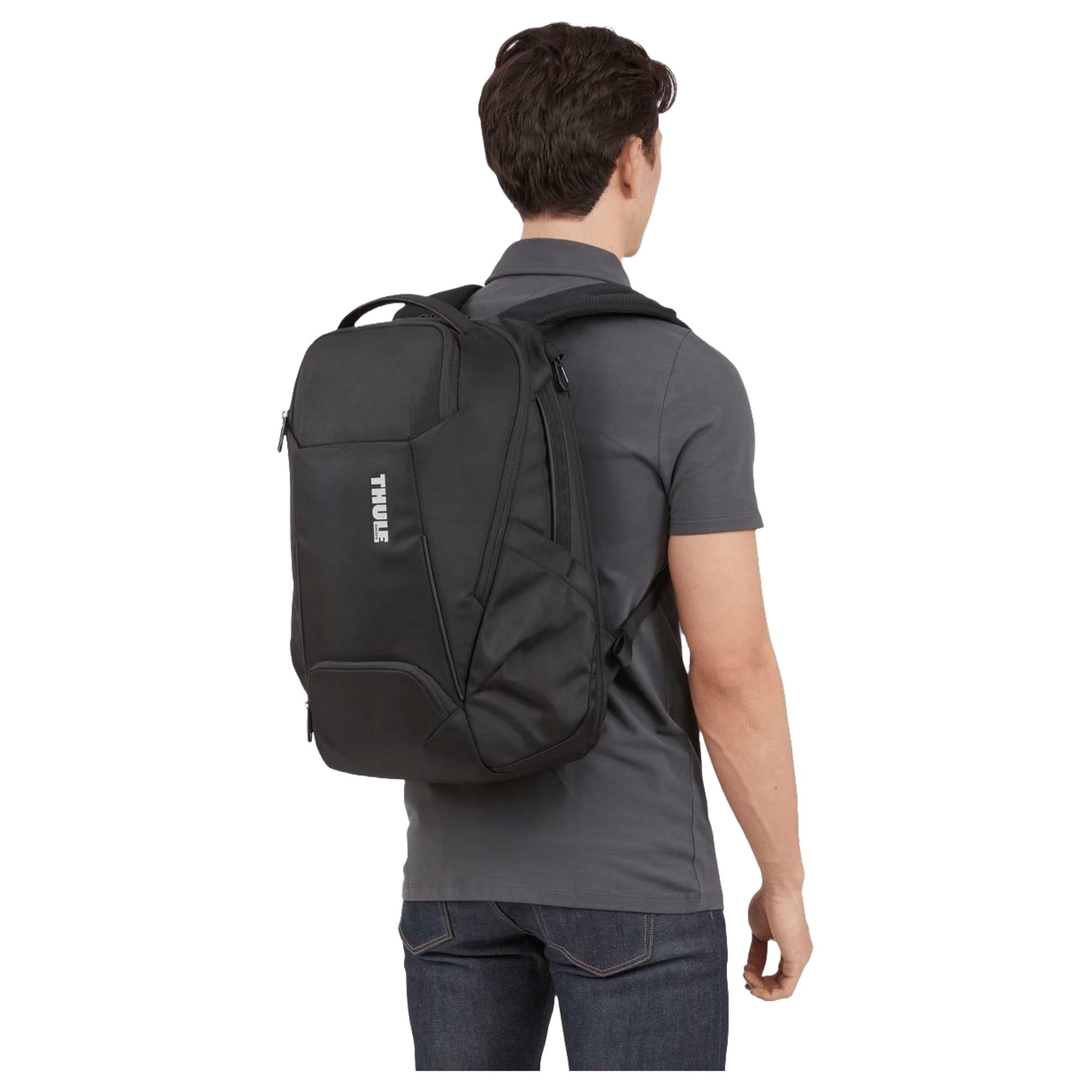 RUCSAC THULE pt. notebook de max. 15.6 inch, 26 l, 1 compartiment, buzunar frontal x 3 | buzunar lateral x 2, waterproof, poliester, negru, Accent 3205384_2