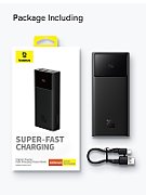 POWER BANK Baseus Star-Lord Digital, display, capacitate 10000mAh, 30W, 2 x USB; 1 x USB Type-C, total 5V/3A, negru, 