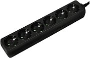 PRELUNGITOR LOGILINK, Schuko x 6, cablu 3G 1.5mm2, 230 V/16 A, 50 Hz, max. 3500 W, IP20, 1.5m, negru, 
