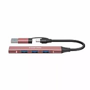 CANYON hub DS-02 4in1 USB-A/C Pink_1