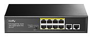 CUDY 8 RJ-45 10/100/1000M PSE ports +2 RJ45 10/100/1000  Uplink Port Unmanaged PoE+ Switch,VLAN ON/OFF, Extend ON/OFF, Watchdog ON/OFF，, 802.3af/at standard,  Aternative 1/2(+),3/6(-), Rack-mountable Steel Case,  120W Internal Power Supply_1