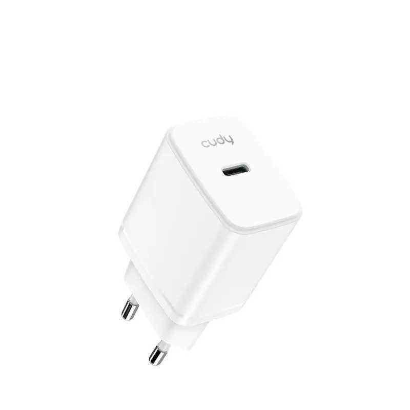 CUDY 25W USB-C Charger, GaN, 1 USB-C port, QC+PD 3.0, EU plug, for iPhone 12 Series and above, Galaxy, iPad, MacBoook Air and More_1
