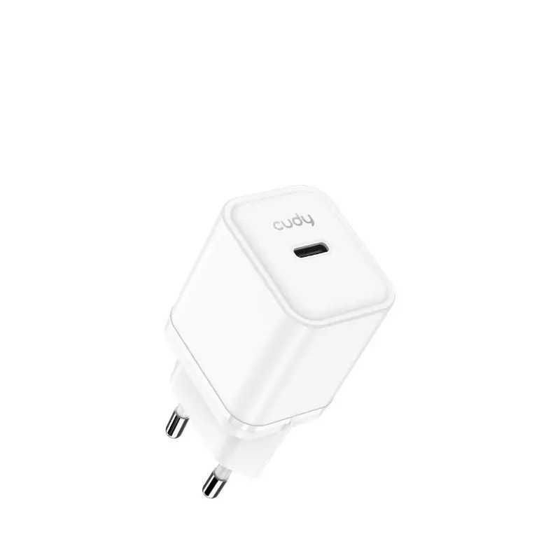 CUDY 20W USB-C Charger, GaN, 1 USB-C port, QC+PD 3.0, EU plug, for iPhone 12 Series and above, Galaxy, iPad and More_1