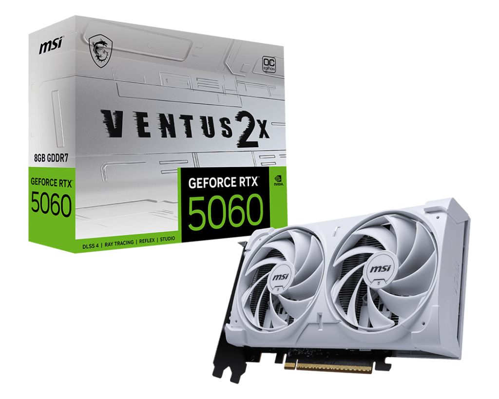GeForce 5060 8G VENTUS 2X OC WHITE, GDDR7, 128-bit, Alb_5