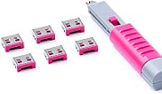 SmartKeeper UL03PKPK 6 x USB A-Port APort Blockers with 1 x Lock Key Basic Pink SLSART-0012 SLSART0012 (SLSART-0012)_1