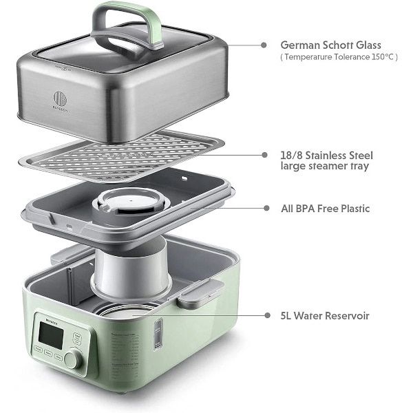 BUYDEEM Glass storage box 200ml x3, model CS1001, color Nordic Grey_2