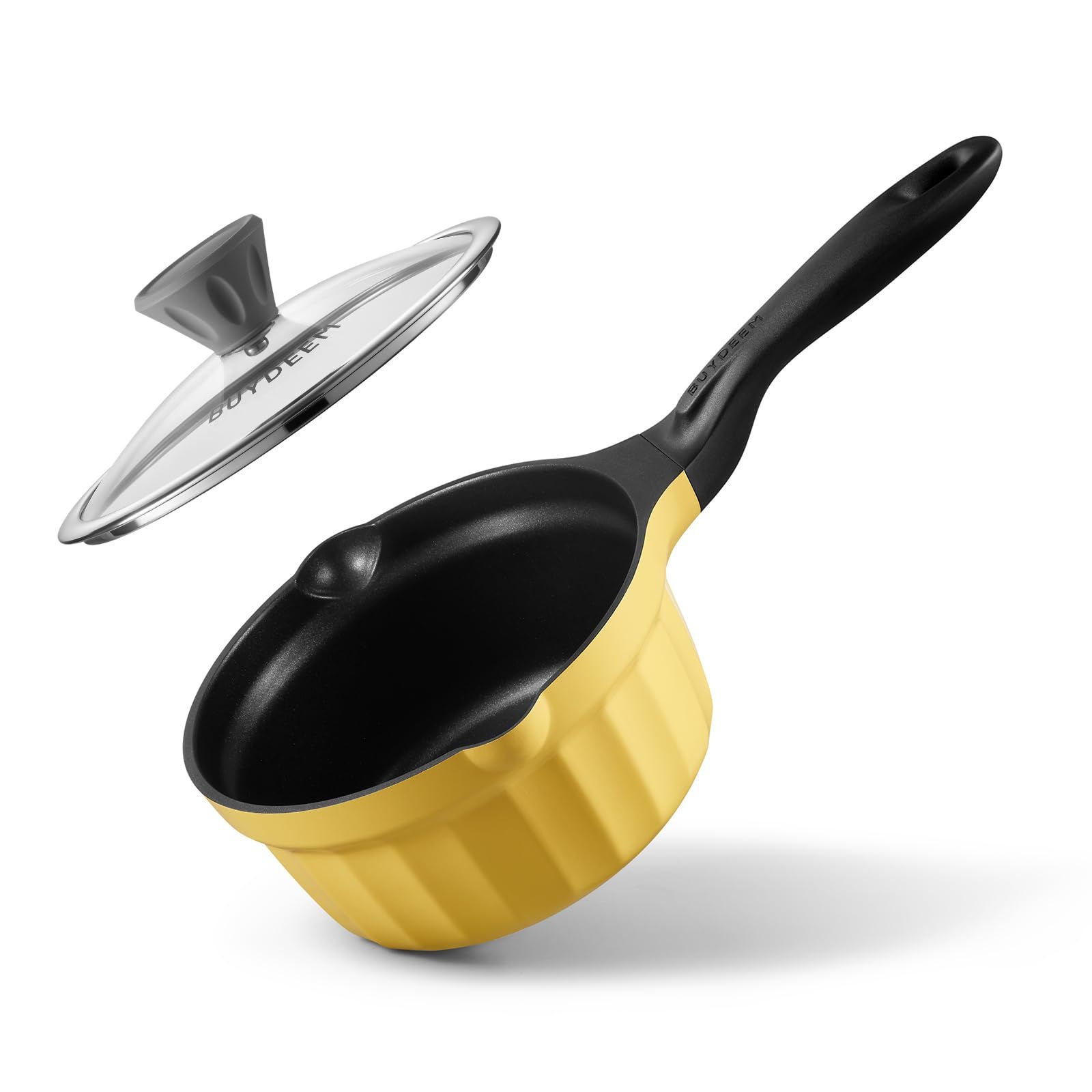 BUYDEEM Cast Aluminum Nonstick Sauce Pan 1,8L, model CP141, color Mellow Yellow_1
