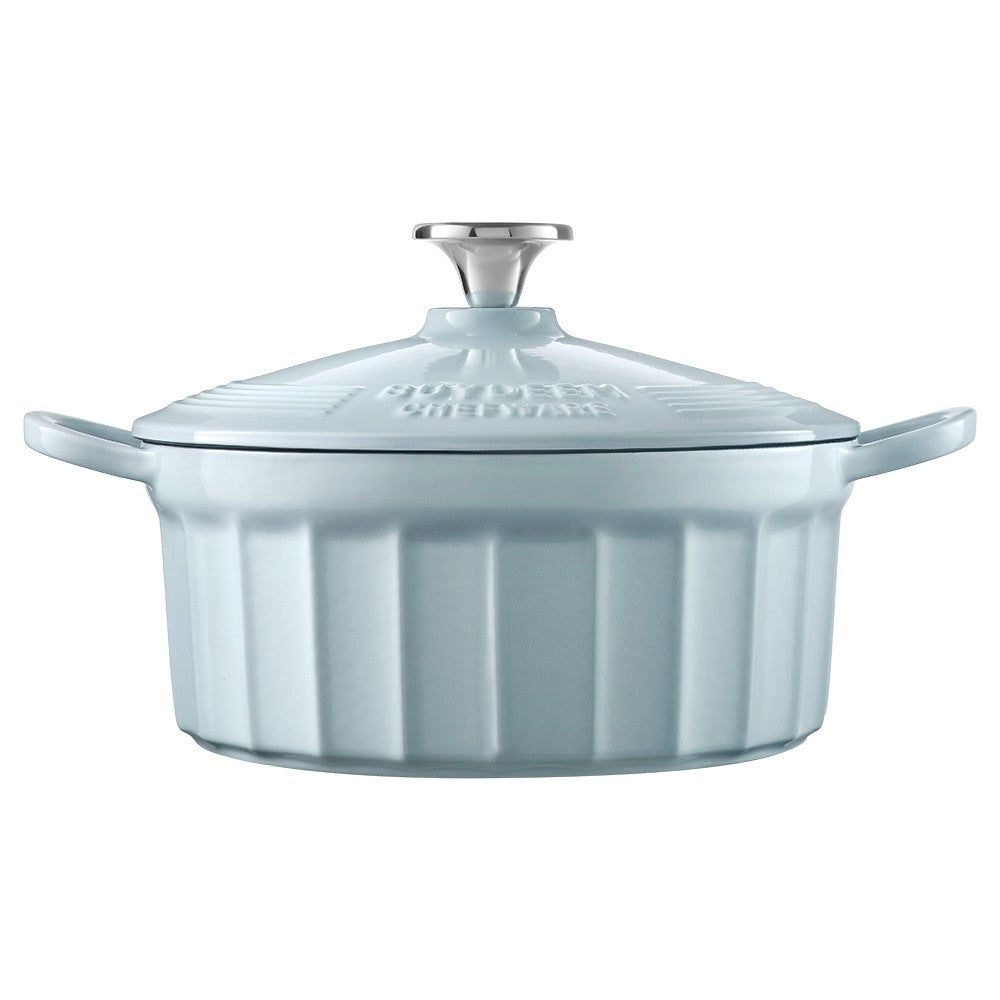 BUYDEEM Enameled Cast Iron Dutch Oven 2,9L, model CP521, color White Blue_1