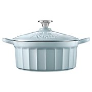 BUYDEEM Enameled Cast Iron Dutch Oven 2,9L, model CP521, color White Blue_1