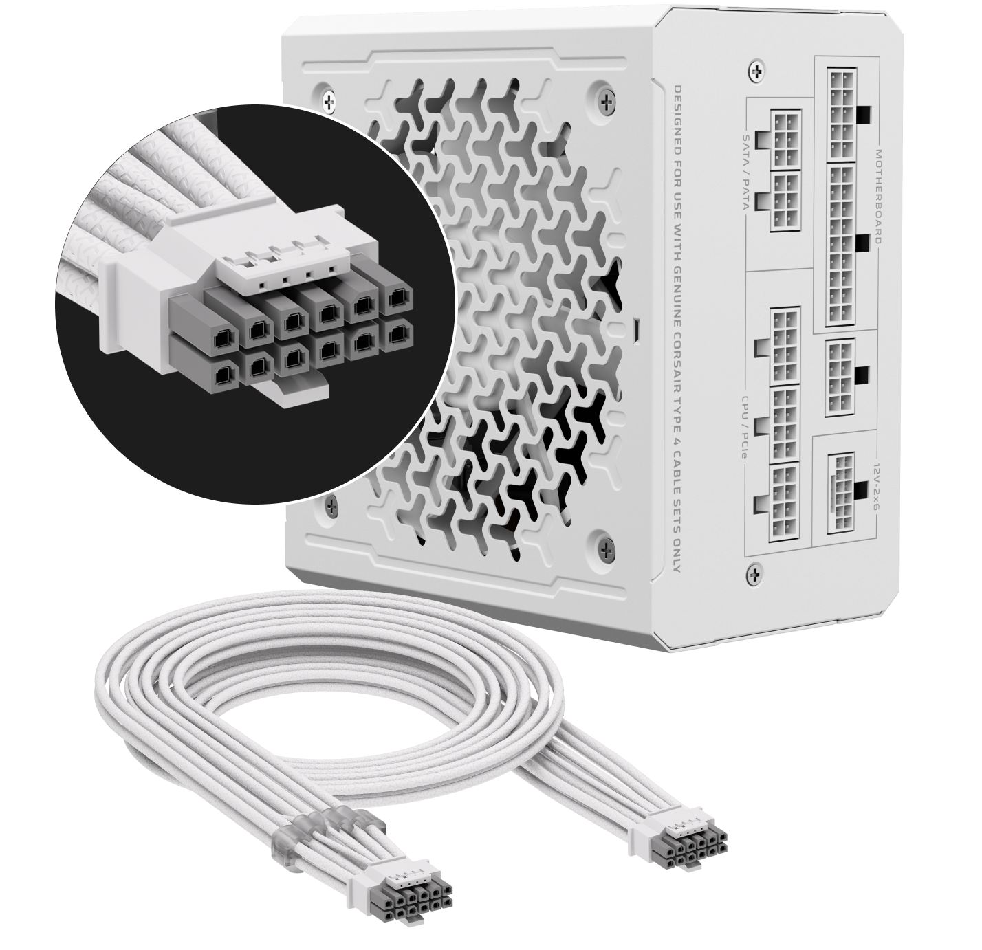 RM1000e (2025), 1000 W, ATX 3.1, PCIe 5.1, 80 PLUS GOLD, Full Modulara, Low-Noise, Alb_1