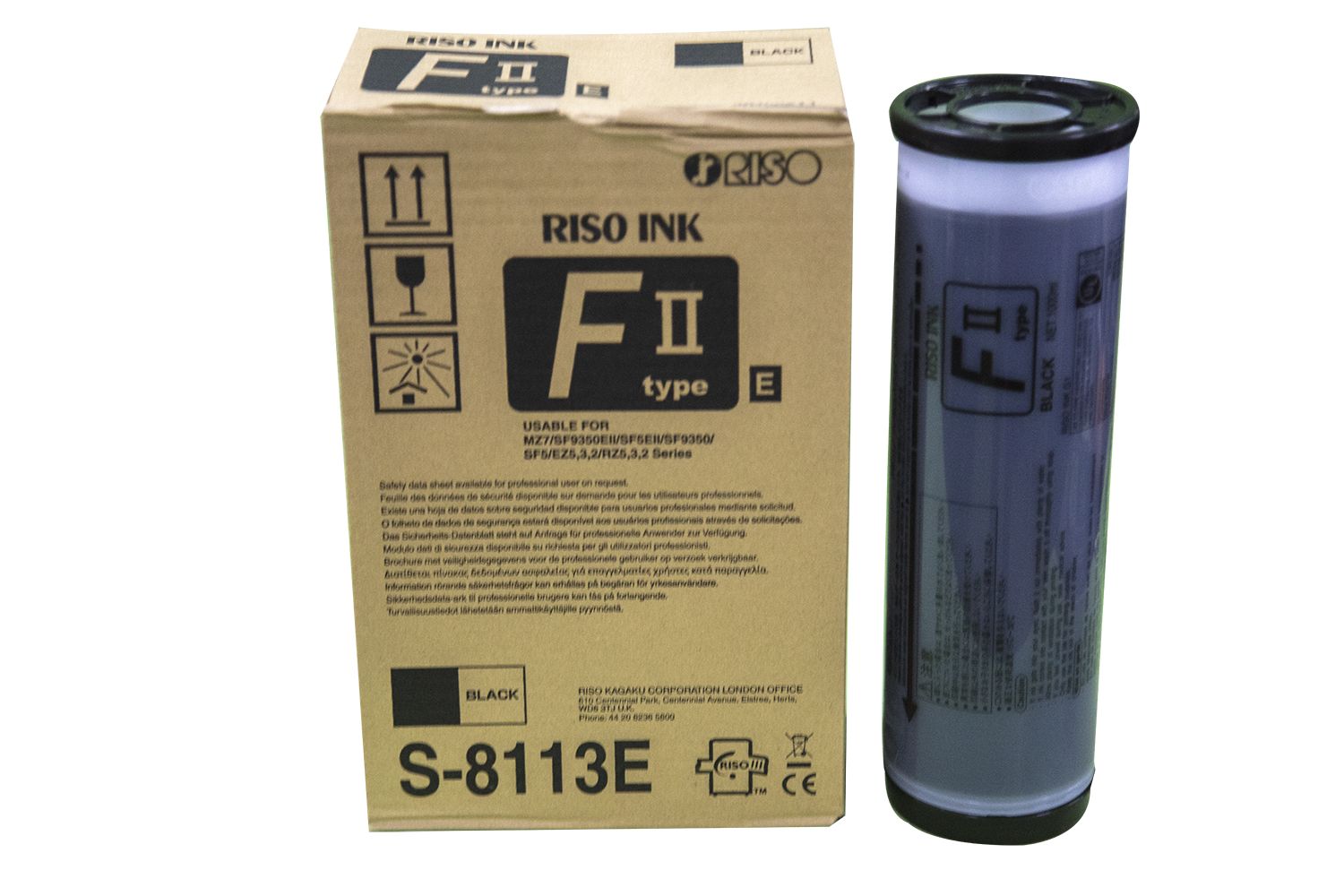 Riso Ink Black Schwarz F-Type, FType, Z-Type, ZType, EZ-Type EZType (S-8113E) (S8113E)_1