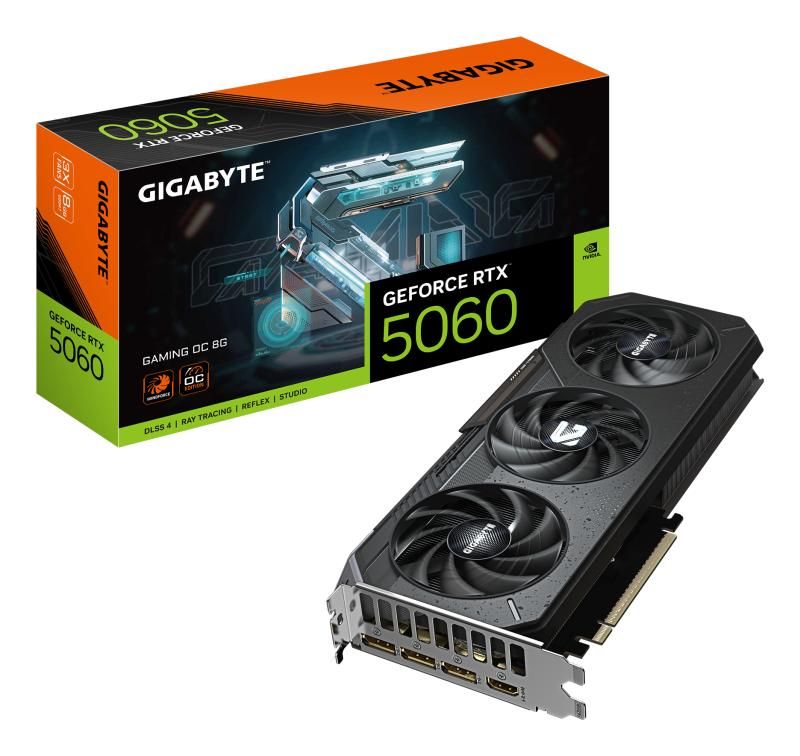 Placa Video GIGABYTE GEFORCE RTX 5060 GAMING OC 8GB GDDR7 128 bit, PCIE 5.0, 3x DP 1x HDMI_1
