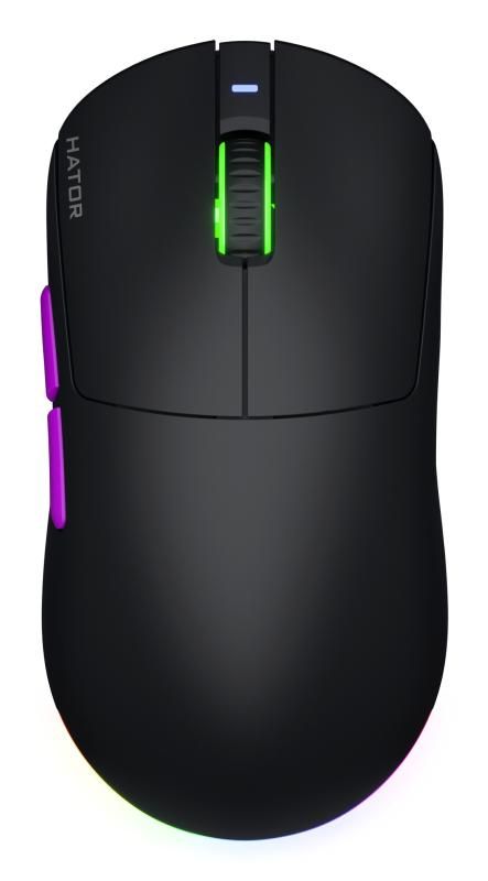 Mouse wireless Hator Quasar 3 ULTRA 8K, conectivitate 2.4GHz, bluetooth 5.4 si USB, polling rate pana la 8000Hz, senzor PixArt 3395, rezolutie maxima 30000 DPI, capacitate baterie 500 mAh, durata de viata baterie in modul wireless pana la 52 ore, timp incarcare 2 ore, switch  HATOR® Optical 100M_2