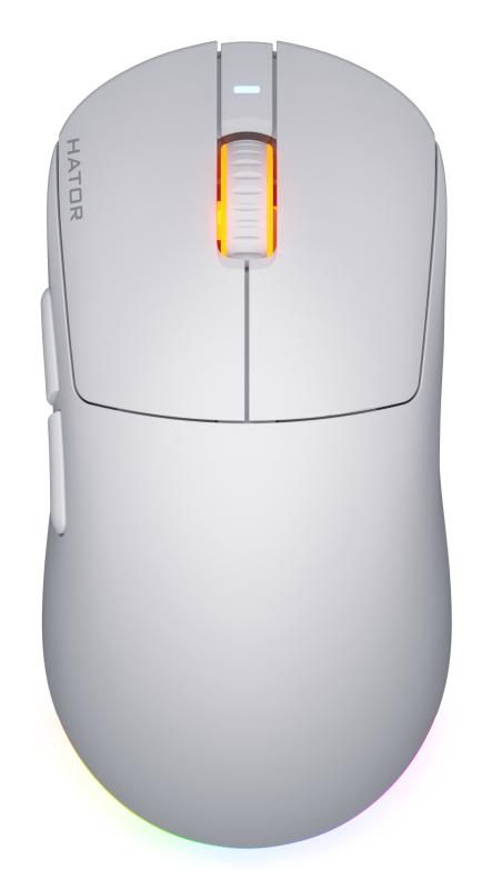 Mouse wireless Hator Quasar 3, conectivitate 2.4GHz, bluetooth si USB, polling rate pana la 1000Hz, rezolutie maxima 12000 DPI, capacitate baterie 600 mAh, durata de viata baterie in modul wireless pana la 100 ore, timp incarcare 2 ore, switch HATOR® Optical 100M, side switch Huano 3M, iluminare RGB_4