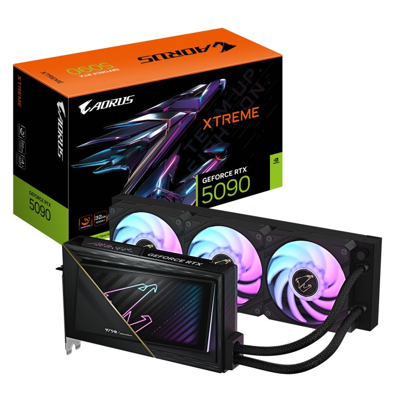 Placa Video GIGABYTE AORUS GEFORCE RTX 5090 XTREME WATERFORCE 32GB GDDR7 512 bit, PCIE 5.0, 3x DP 1x HDMI, 3x 120mm ARGB_1