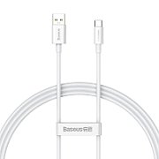 CABLU alimentare si date Baseus Superior (SUPERVOOC), pt. smartphone, USB la USB Type-C , 65W, 1m, alb 