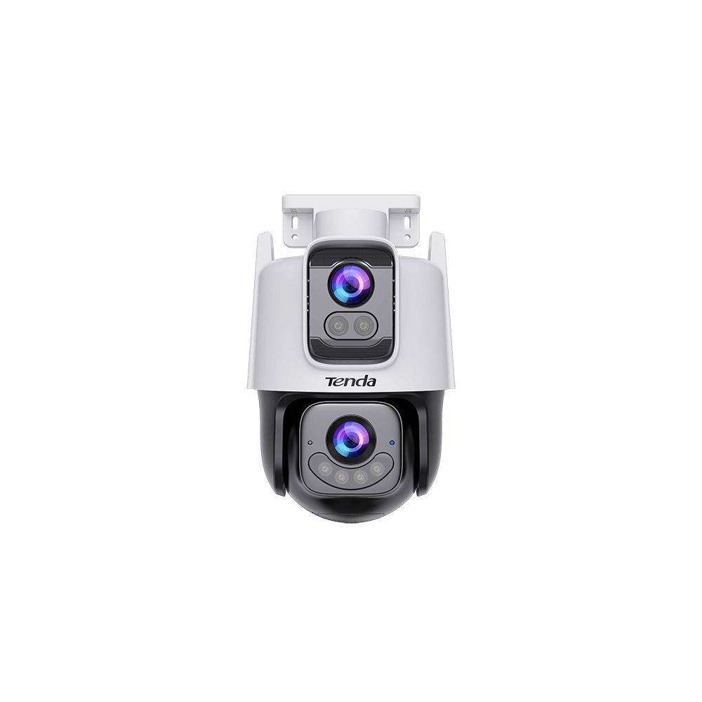 CAMERA IP Tenda, cube, wireless Wi-Fi 6 + 1 x RJ-45, pt. exterior, dual-lens full color night vision, dist. IR 30m, 2 x 3 Mpx rezolutie 2K, microfon, carcasa plastic, slot SD card, 