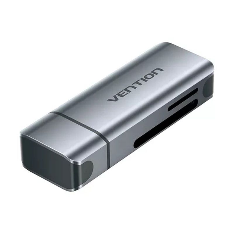 CARD Reader extern Vention, interfata USB-C, citeste/scrie microSD, microSDHC, microSDXC, SD, SDHC, SDXC, aluminiu, gri, 