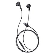 CASTI Baseus Encok CZ17, pt smartphone, control volum + microfon pe fir, conectare prin cablu USB Type-C, lungime cablu 1.1m, negru 