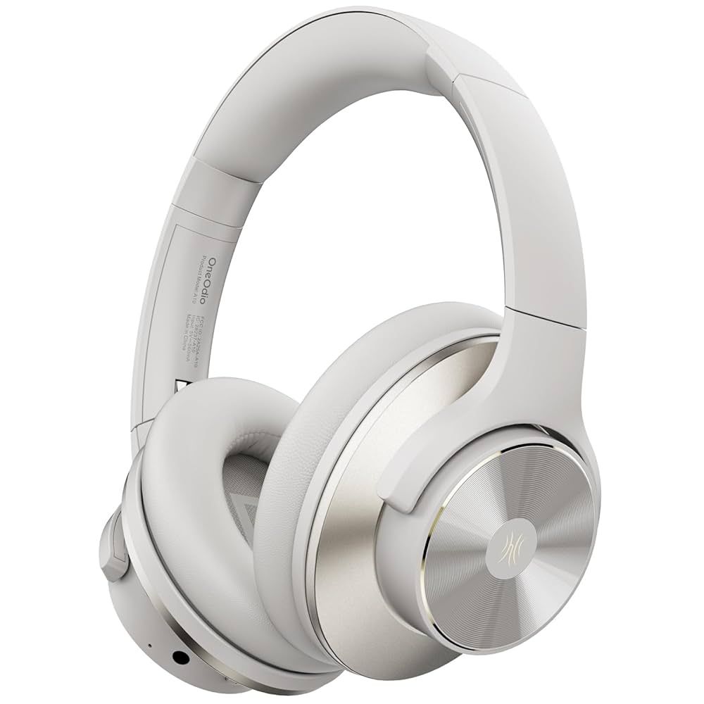 Casti OneOdio  A10 , Over-Ear, utilizare multimedia, Bluetooth 5.3 | fir Jack 3.5mm, impedanta 32 Ohm, multi-point connection, hybrid ANC, pana la 50 de ore, difuzor 40mm, alb,  A10-White  (timbru verde 0.8 lei) -