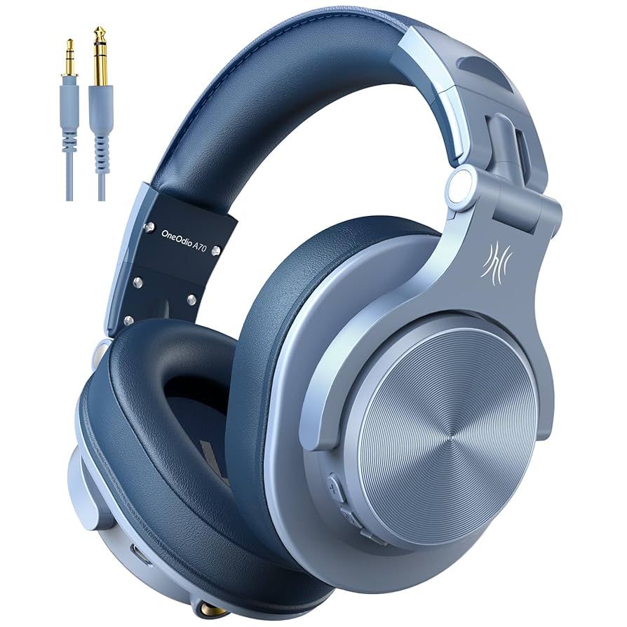 Casti OneOdio  Fusion A70 , Over-Ear,profesionala, multimedia, DJ, BT 5.2 | Jack 3.5 mm | Jack 6.35 mm, impedanta 32 Ohm, 650mAh, difuzor 40mm, sky blue  Fusion A70 Sky Blue  (timbru verde 0.8 lei) -