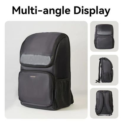 RUCSAC Vention, compatibil laptop max 15.6 inch, 1 x comp. principal, 1 x comp. laptop, 1 x buzunar dorsal, 2 x buzunare laterale, 19L, water repellent, polyester, negru, 