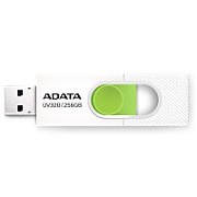 MEMORIE USB 3.2 ADATA 256 GB, retractabila, alb & verde, carcasa plastic 