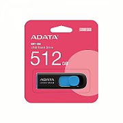 MEMORIE USB 3.2 ADATA 512 GB, retractabila, carcasa plastic, negru / albastru, 