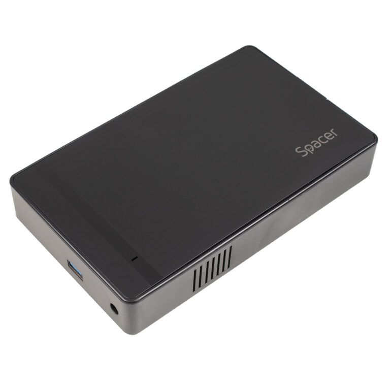 RACK extern SPACER, pt HDD/SSD, 3.5 inch, S-ATA, interfata PC USB 3.0, alimentare retea, plastic, negru, 