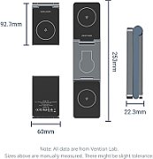 Statie incarcare wireless 3in1  Vention, MagSafe, telefon 15W, ceas 3W, casti 5W, fast charge, pliabil, magnetic, 1 x USB-C incarcare, argintiu, 