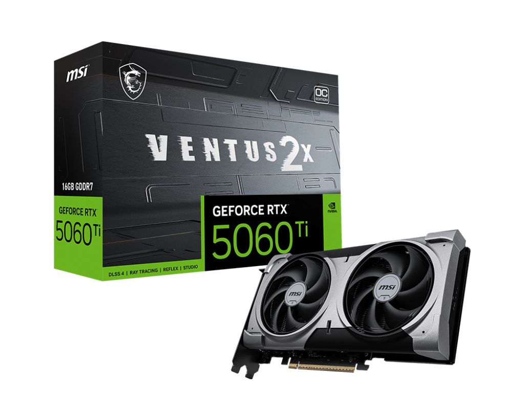 GeForce RTX 5060 Ti 16G VENTUS 2X OC PLUS, 16GB, GDDR7, 128-bit, Negru/Gri_5
