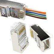 Mufa RJ45 FTP ecranata, cat.6, passthrough (100buc) - EMTEX 