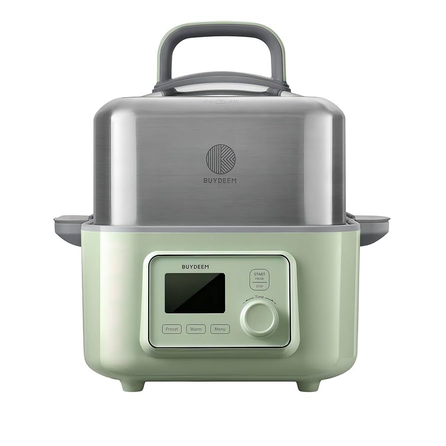 BUYDEEM Multi function Digital Food Steamer, model G564, color Cozy Greenish, EU_1