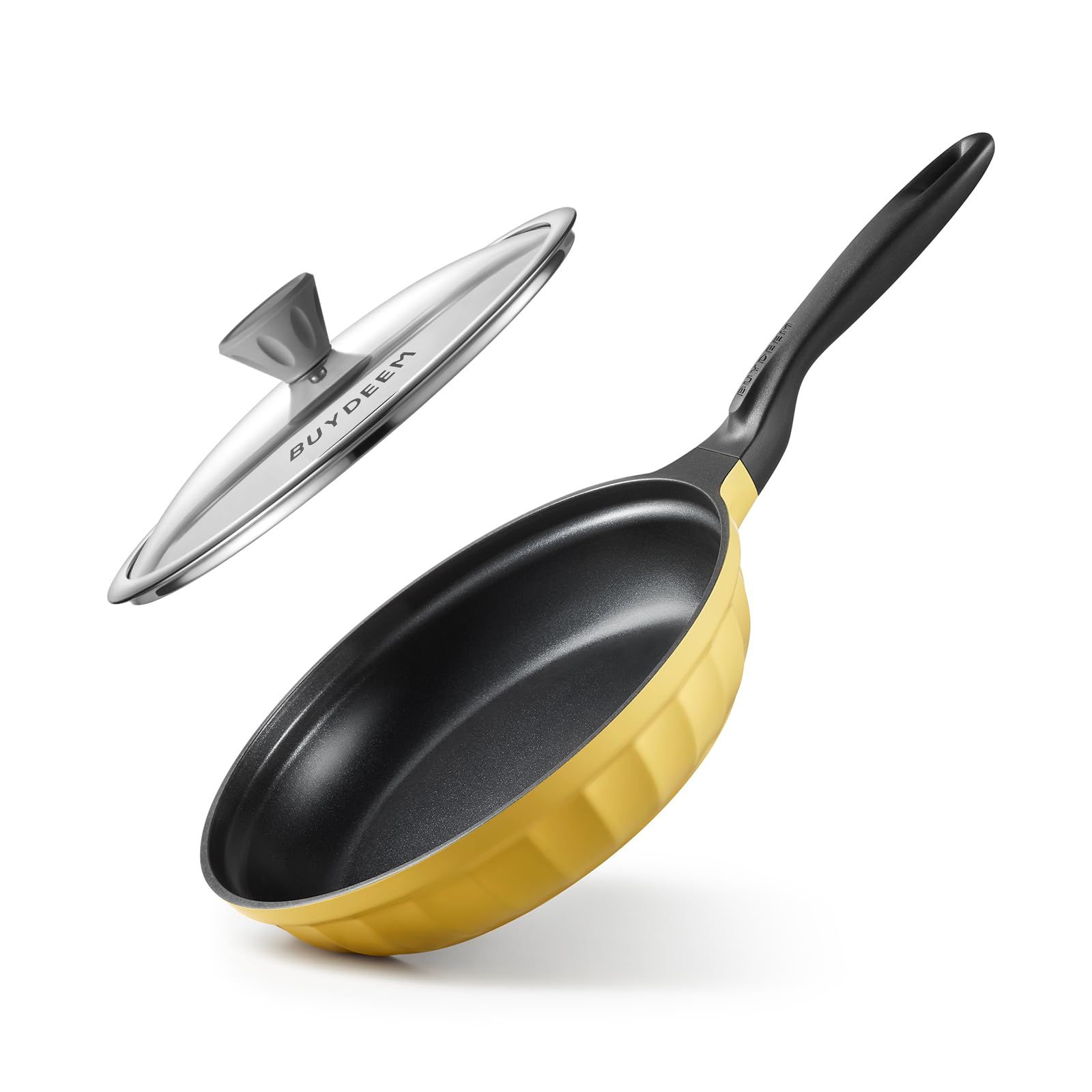 BUYDEEM Cast Aluminum Nonstick Frying Pan 25 cm, model CP151, color Mellow Yellow_1