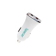 ALIMENTATOR auto SPACER QC si PD 38W total max, USB Quick Charge 18W; Power Delivery 20W, 38W total max., 1 x USB + 1 x USB Type-C, pt. bricheta auto, alb, 