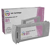 HP Cartuş de cerneală cu coloranţi 81 Magenta Deschis de 680 ml_1