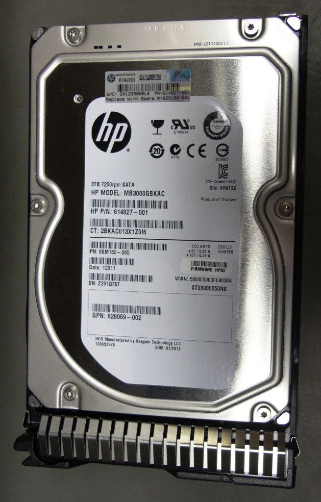 Hewlett Packard Enterprise 3TB 6G LFF 3.5
