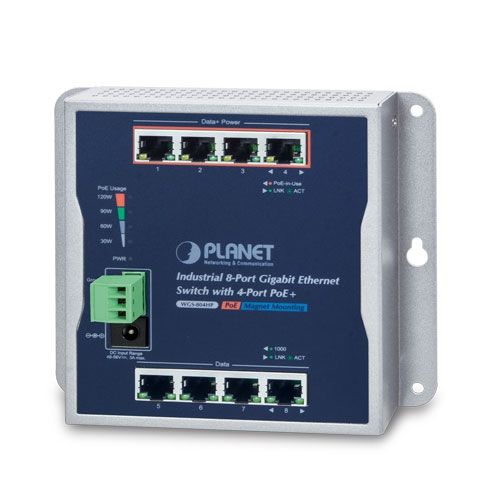 PLANET WGS-804HP switch-uri Fara management L2 Gigabit Ethernet (10/100/1000) Power over Ethernet (PoE) Suport Negru_1