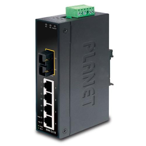 PLANET ISW-511T switch-uri Fara management L2 Fast Ethernet (10/100) Negru_1