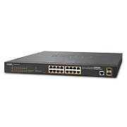 PLANET GS-4210-16P2S switch-uri Gestionate L2/L4 Gigabit Ethernet (10/100/1000) Power over Ethernet (PoE) Suport 1U Albastru_4