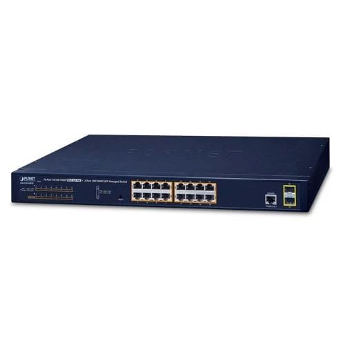 PLANET GS-4210-16P2S switch-uri Gestionate L2/L4 Gigabit Ethernet (10/100/1000) Power over Ethernet (PoE) Suport 1U Albastru_5