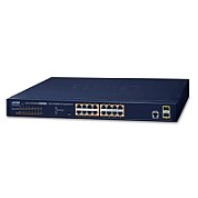 PLANET GS-4210-16P2S switch-uri Gestionate L2/L4 Gigabit Ethernet (10/100/1000) Power over Ethernet (PoE) Suport 1U Albastru_5