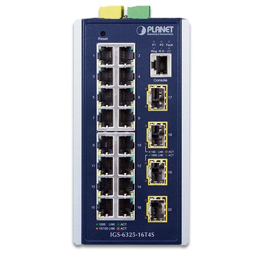 PLANET IGS-6325-16T4S switch-uri Gestionate L3 Gigabit Ethernet (10/100/1000) Albastru, Gri_2