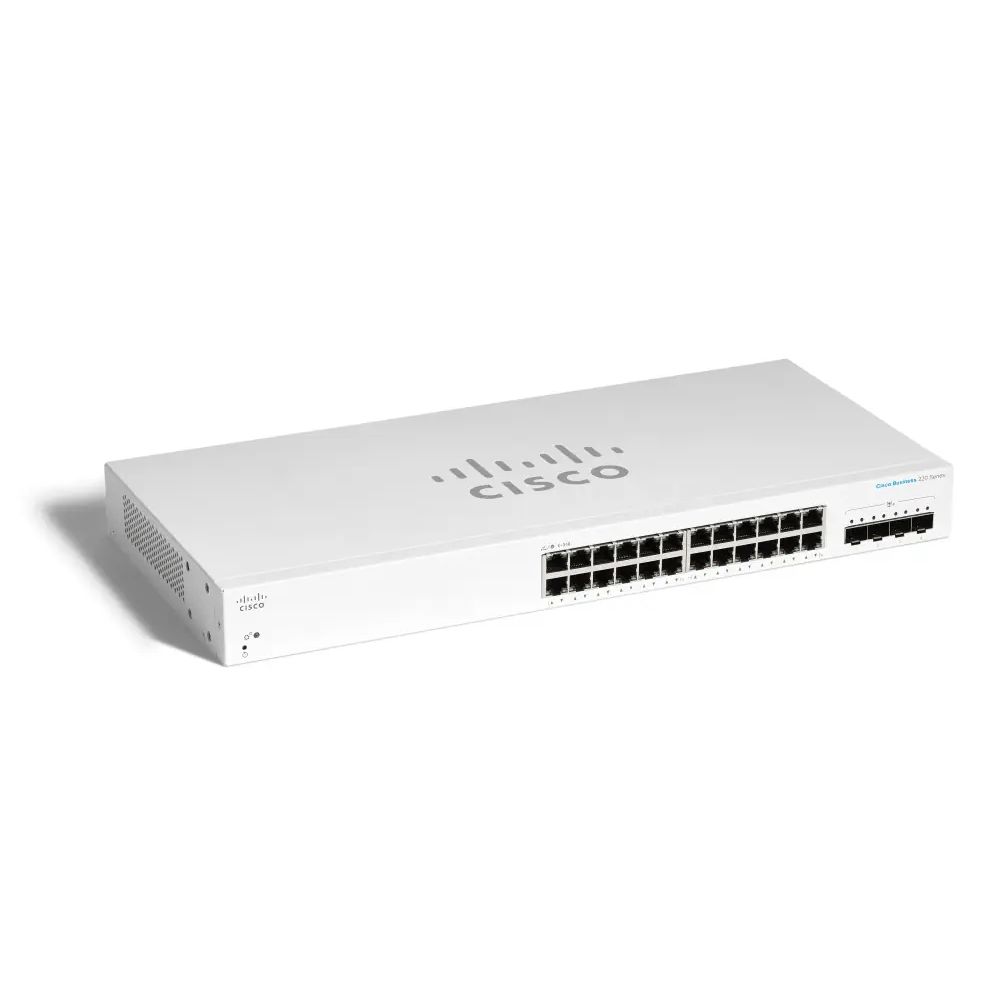 Cisco CBS220-24P-4G Gestionate L2 Gigabit Ethernet (10/100/1000) Power over Ethernet (PoE) Suport 1U Alb_1