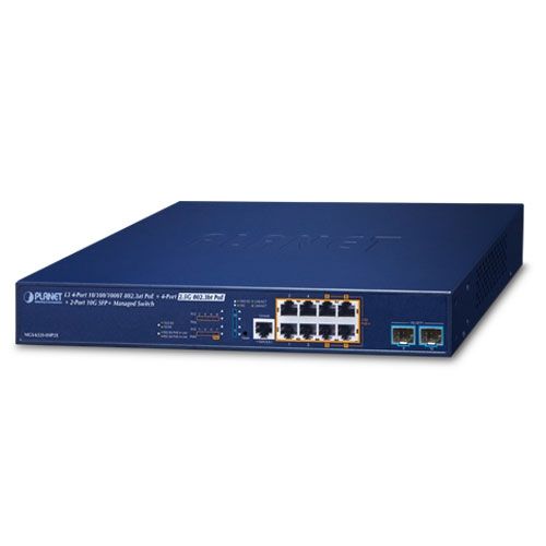PLANET L3 4-Port 10/100/1000T Gestionate 2.5G Ethernet (100/1000/2500) Power over Ethernet (PoE) Suport 1U Albastru_1