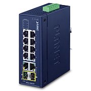 PLANET Industrial 8-Port 10/100TX + Fara management Fast Ethernet (10/100) Albastru_1