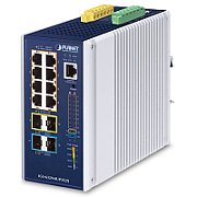 PLANET IP30 DIN-rail Industrial L3 Gestionate Gigabit Ethernet (10/100/1000) Power over Ethernet (PoE) Suport Albastru, Gri_1