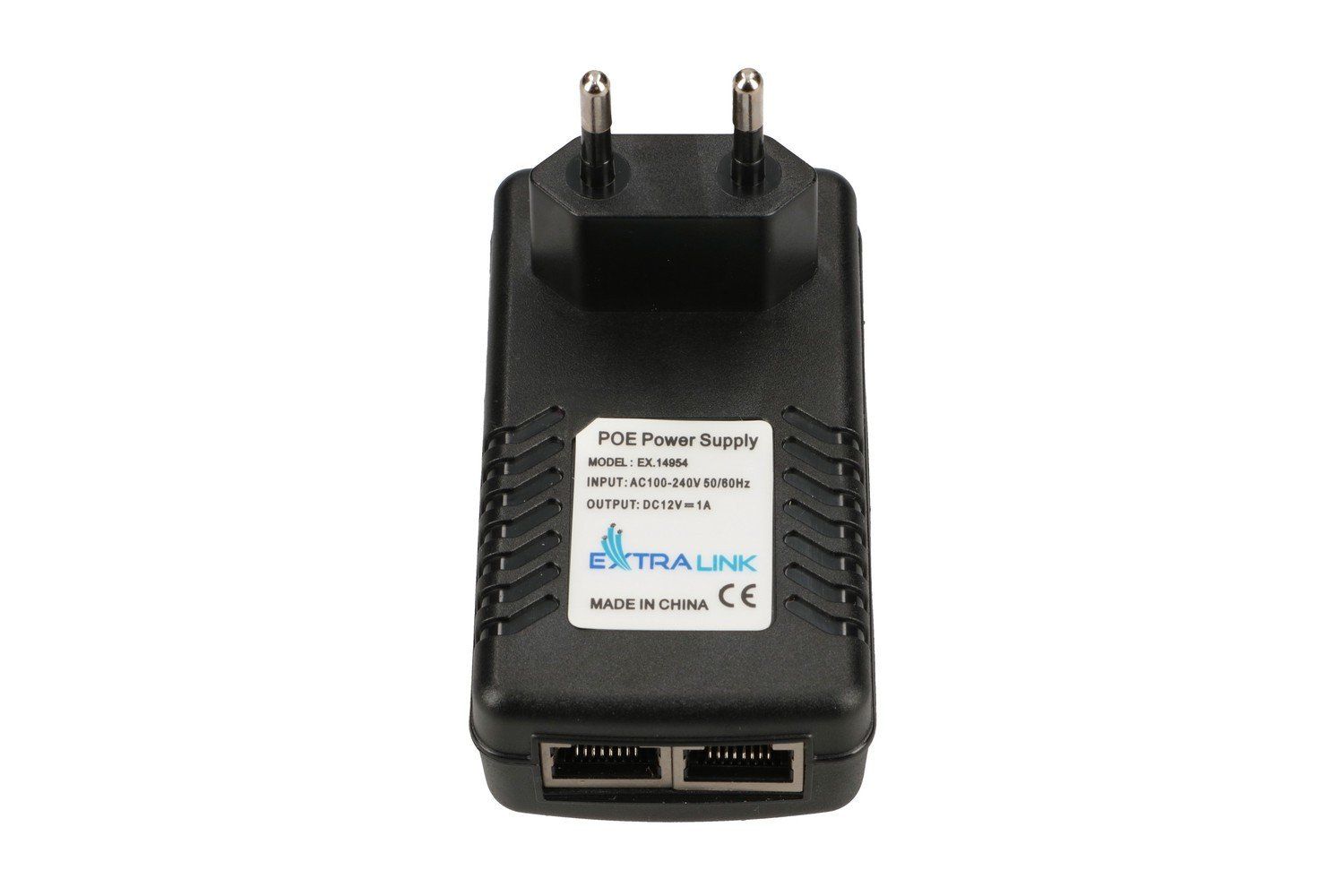 Extralink POE-12-12W 12V 12W 1A POWER ADAPTER WALL PLUG Fast Ethernet_1
